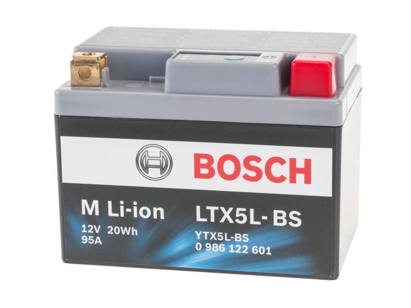 Bosch Automotive Motorradbatterie LTX5L-BS 1.6 Ah Lithium-Ionen-Batterie, 12 V, 16 Ah