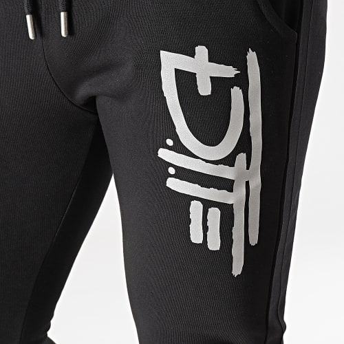 Pantalon Jogging Réfléchissant Logo Noir