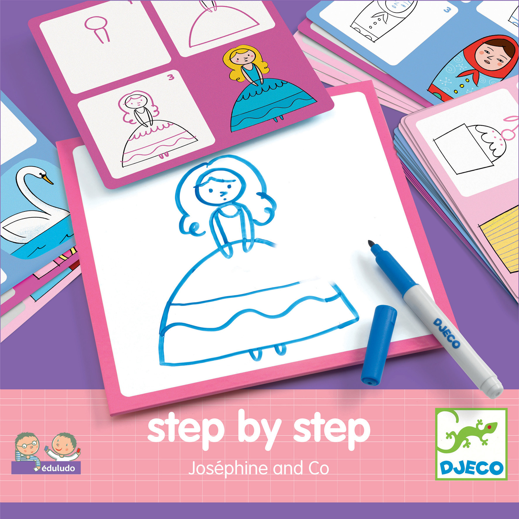 Djeco Djeco step by step tekenkaarten Josephine dj08320