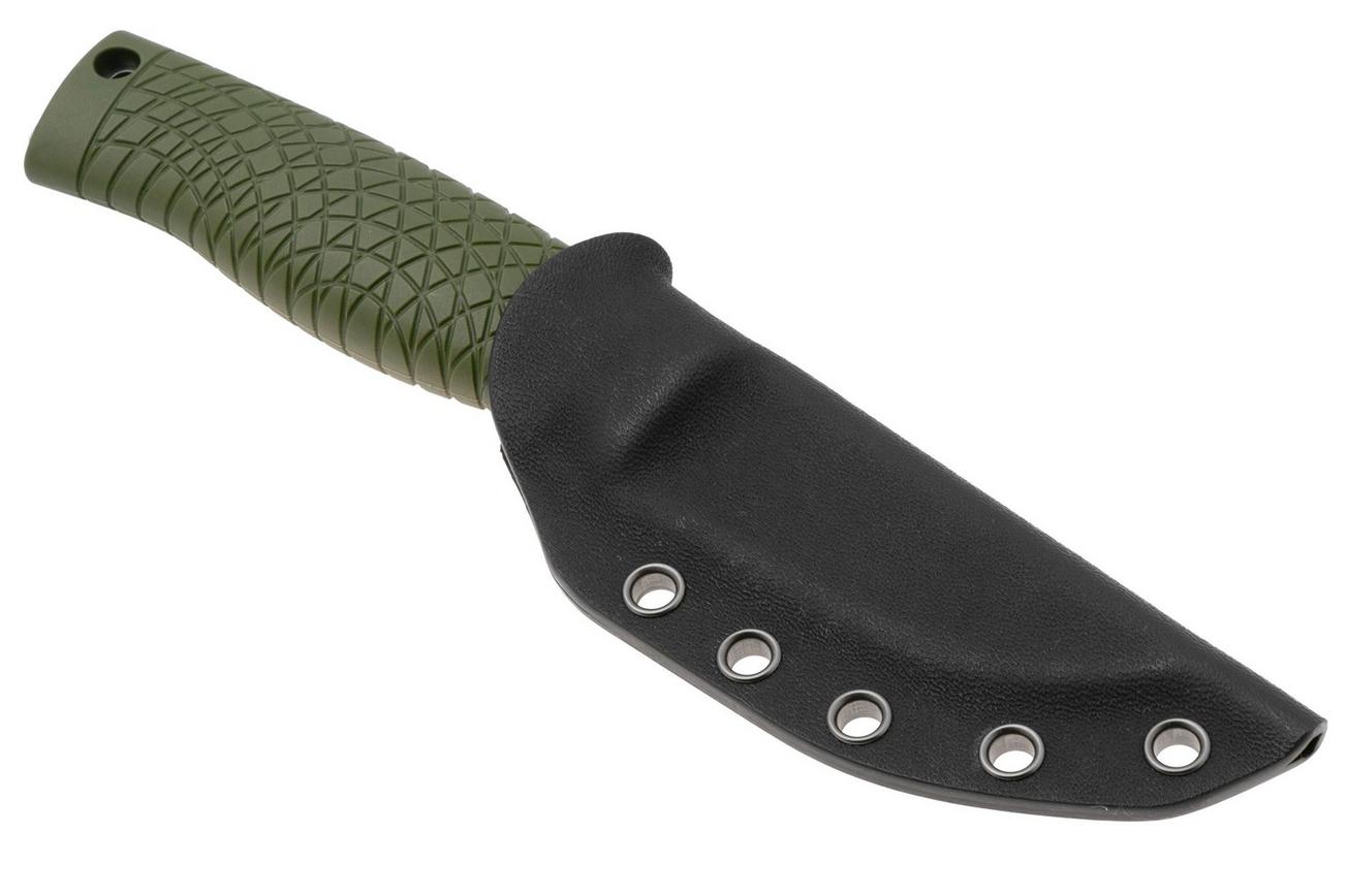 Böker Manufaktur Bronco Mini Saber 121501 Stonewashed 3V, Green TPE, bushcraftmes