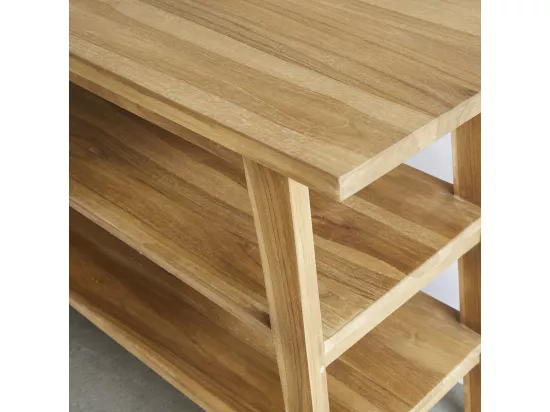 Meuble sous vasque en teck massif 160 cm