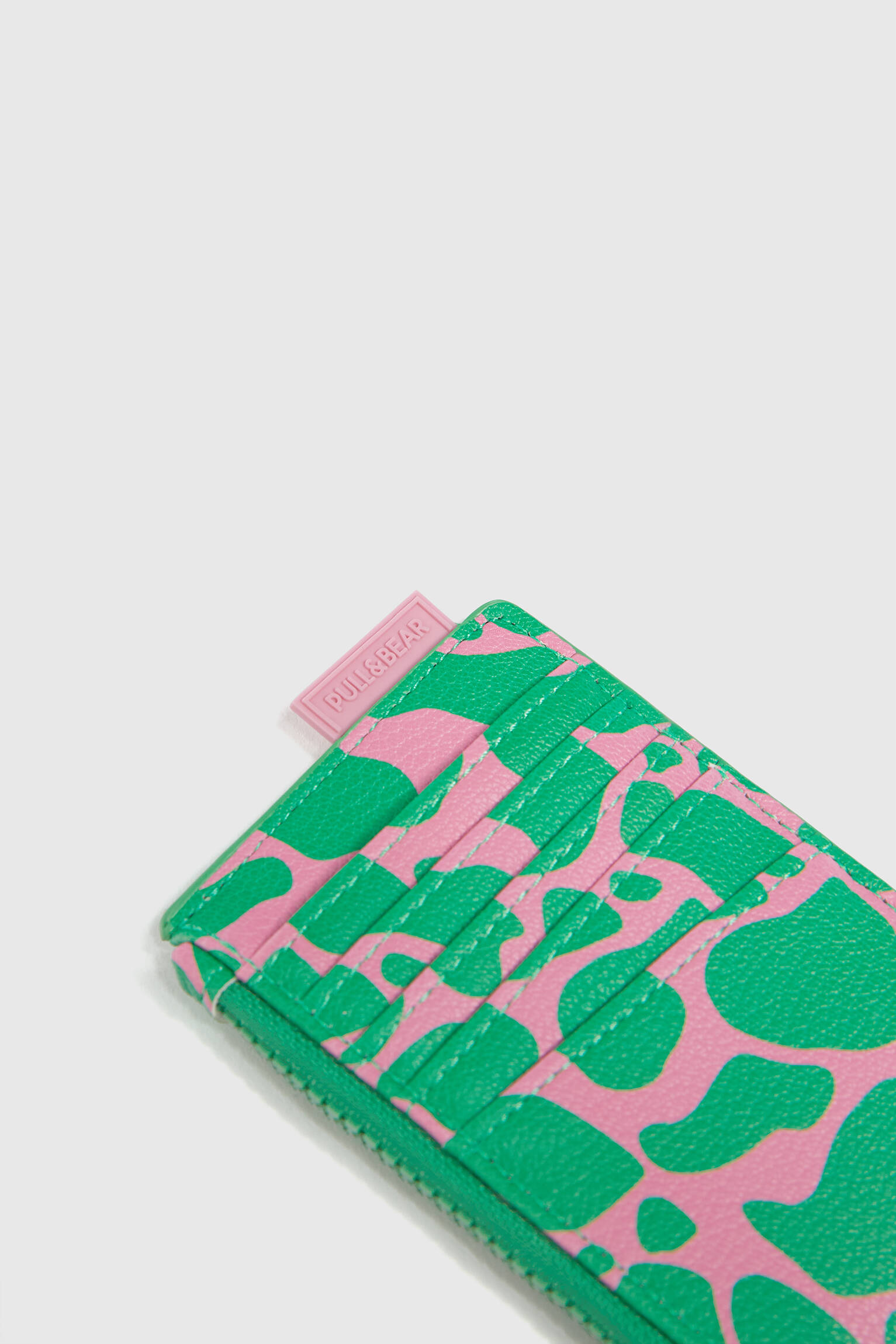 CARTEIRA PORTA-CARTÕES ESTAMPADA - VERDE