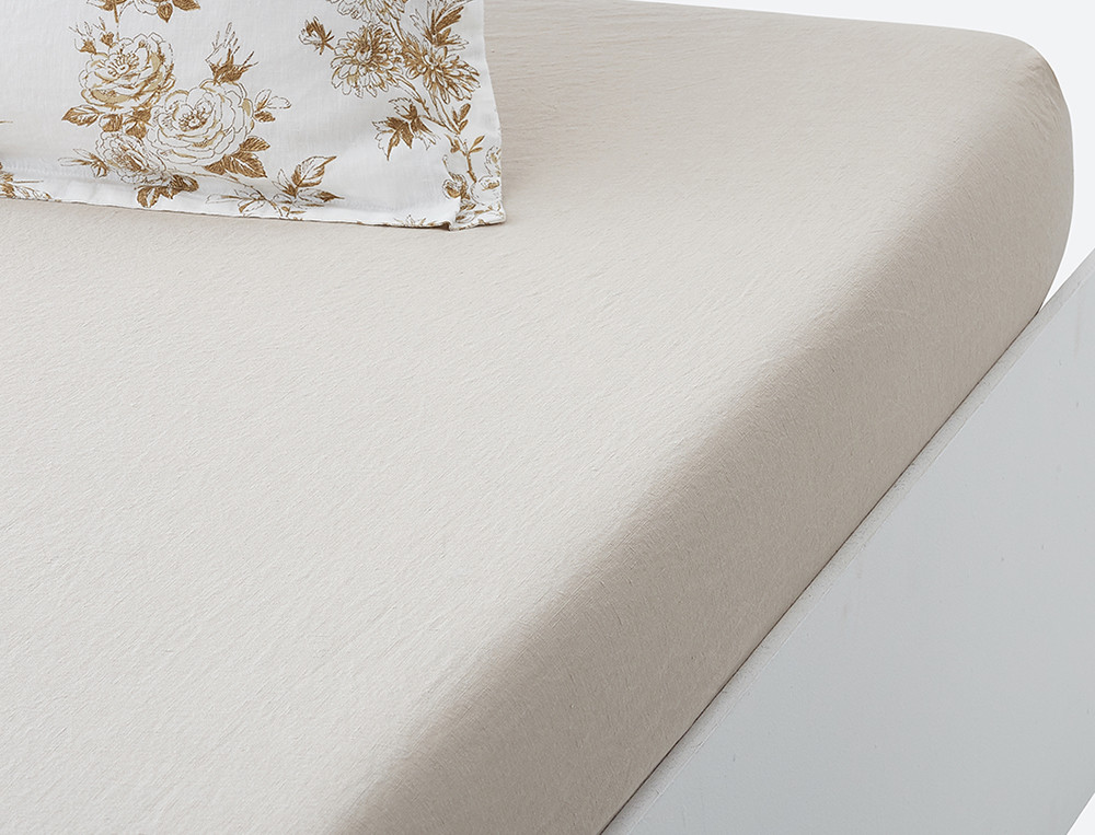 Drap-housse-Roses de lin
