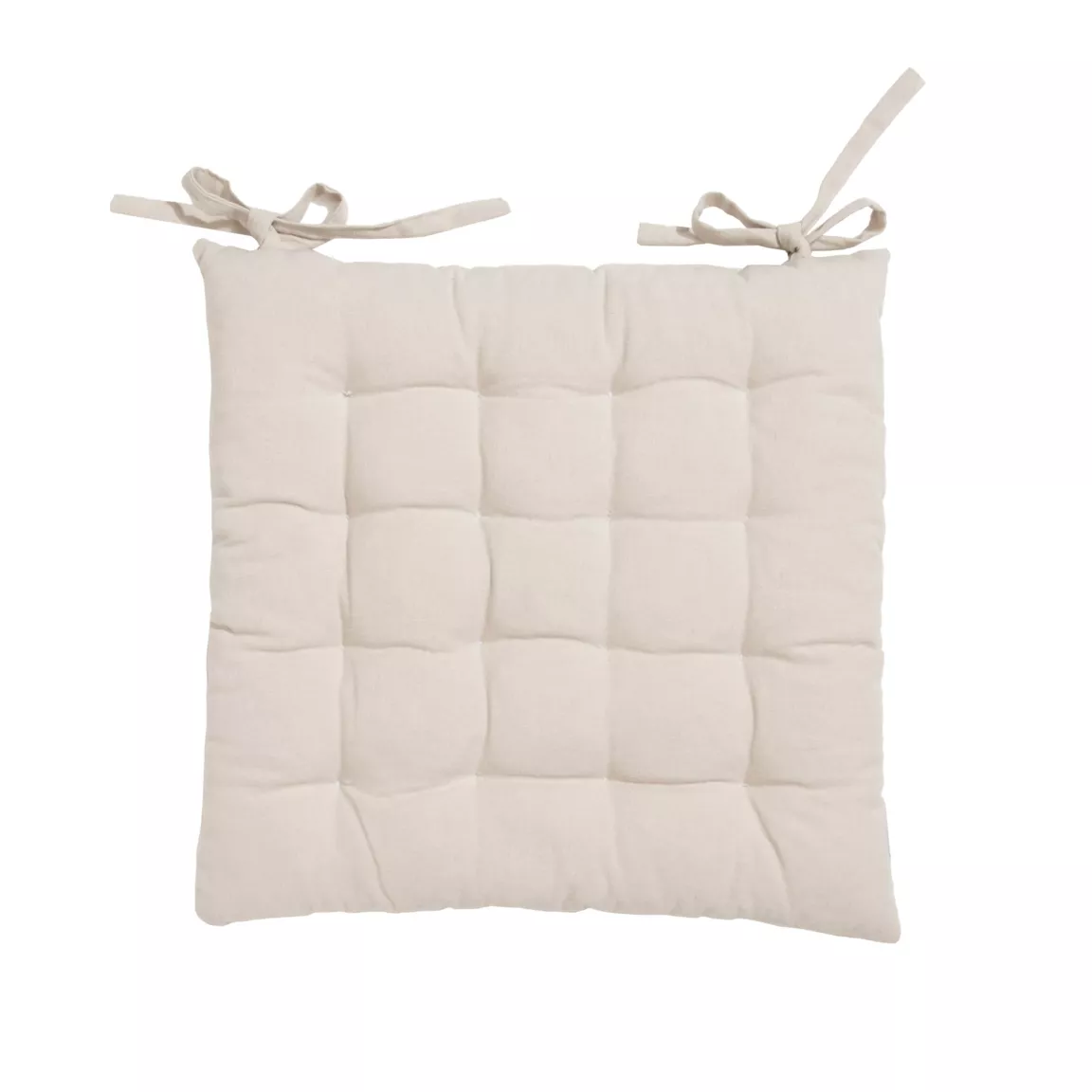 Coussin de chaise carré coton (40 x 40 cm) Pixel Beige