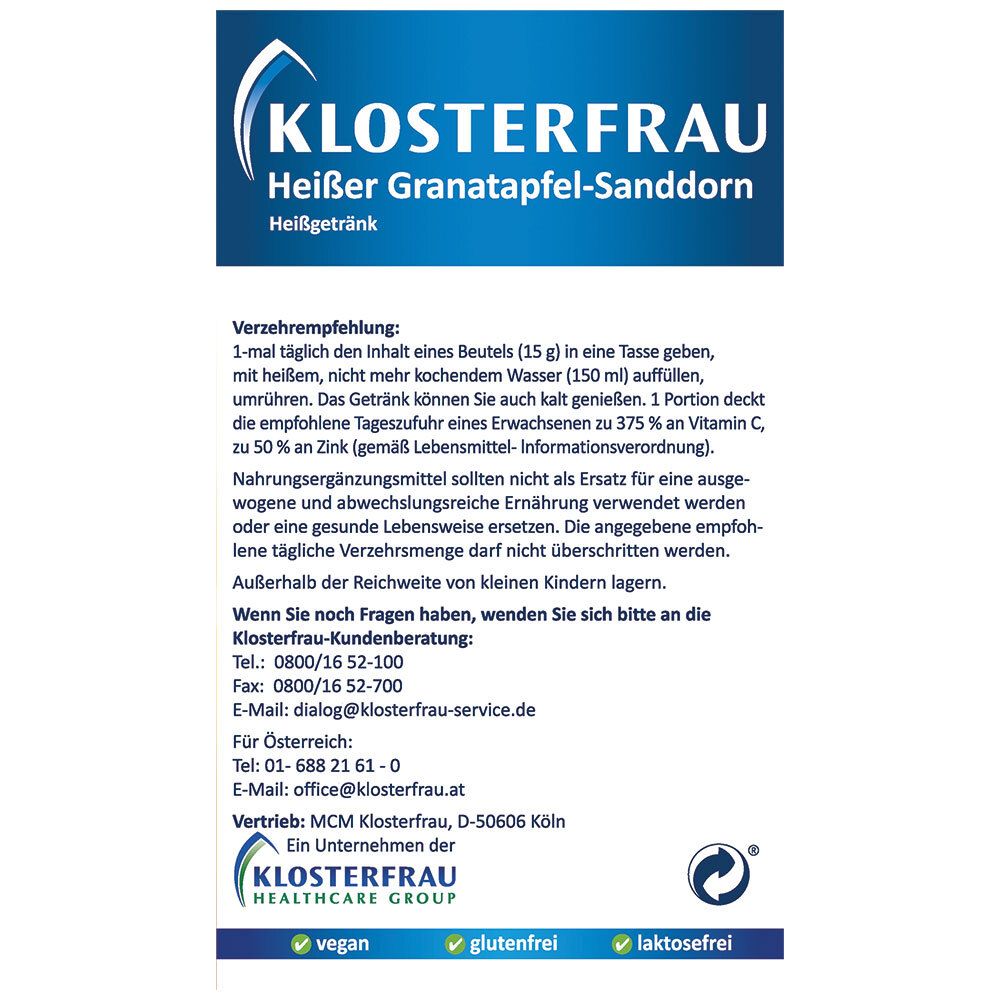 KLOSTERFRAU Broncholind® Heißer Granatapfel-Sanddorn