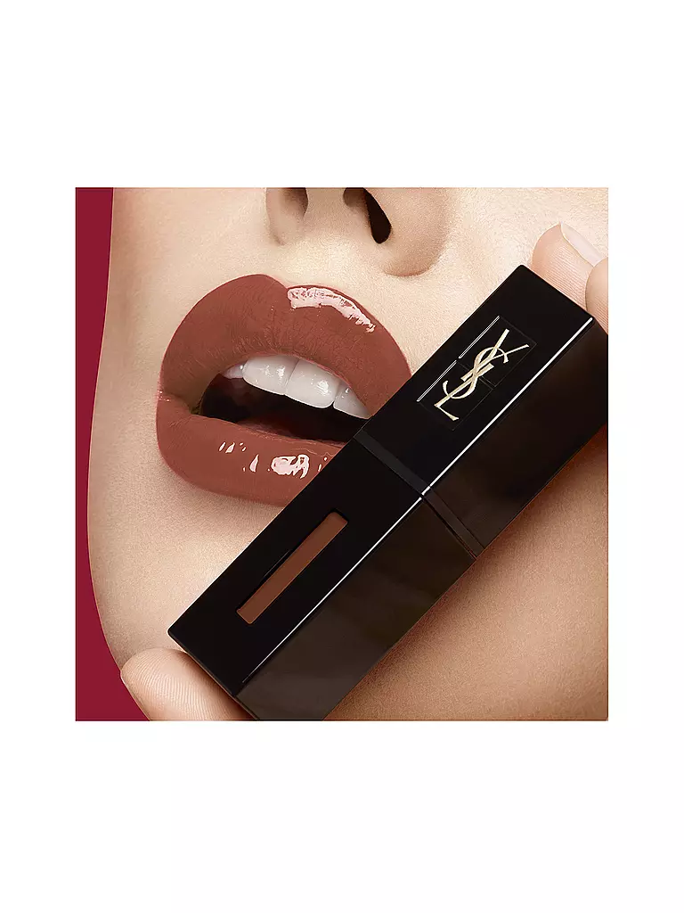 YVES SAINT LAURENT Lippenstift - Rouge Pur Couture Vernis À Lèvres Vinyl Cream ( 441  Arcade Chili ) dunkelrot