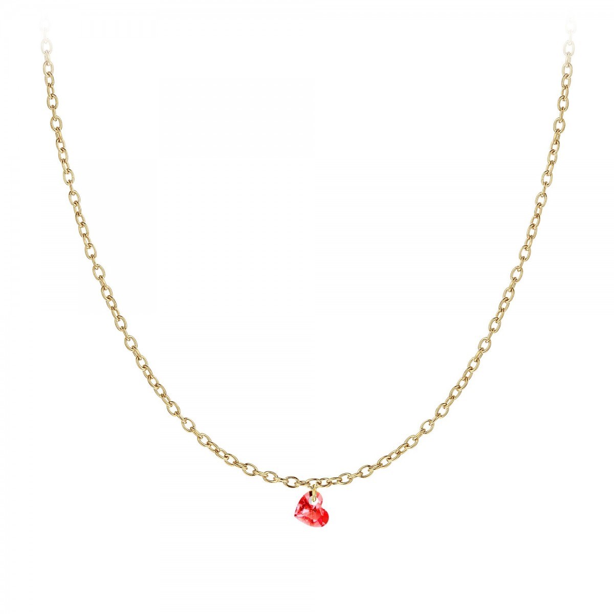 Chaine maille forçat et coeur SC Crystal