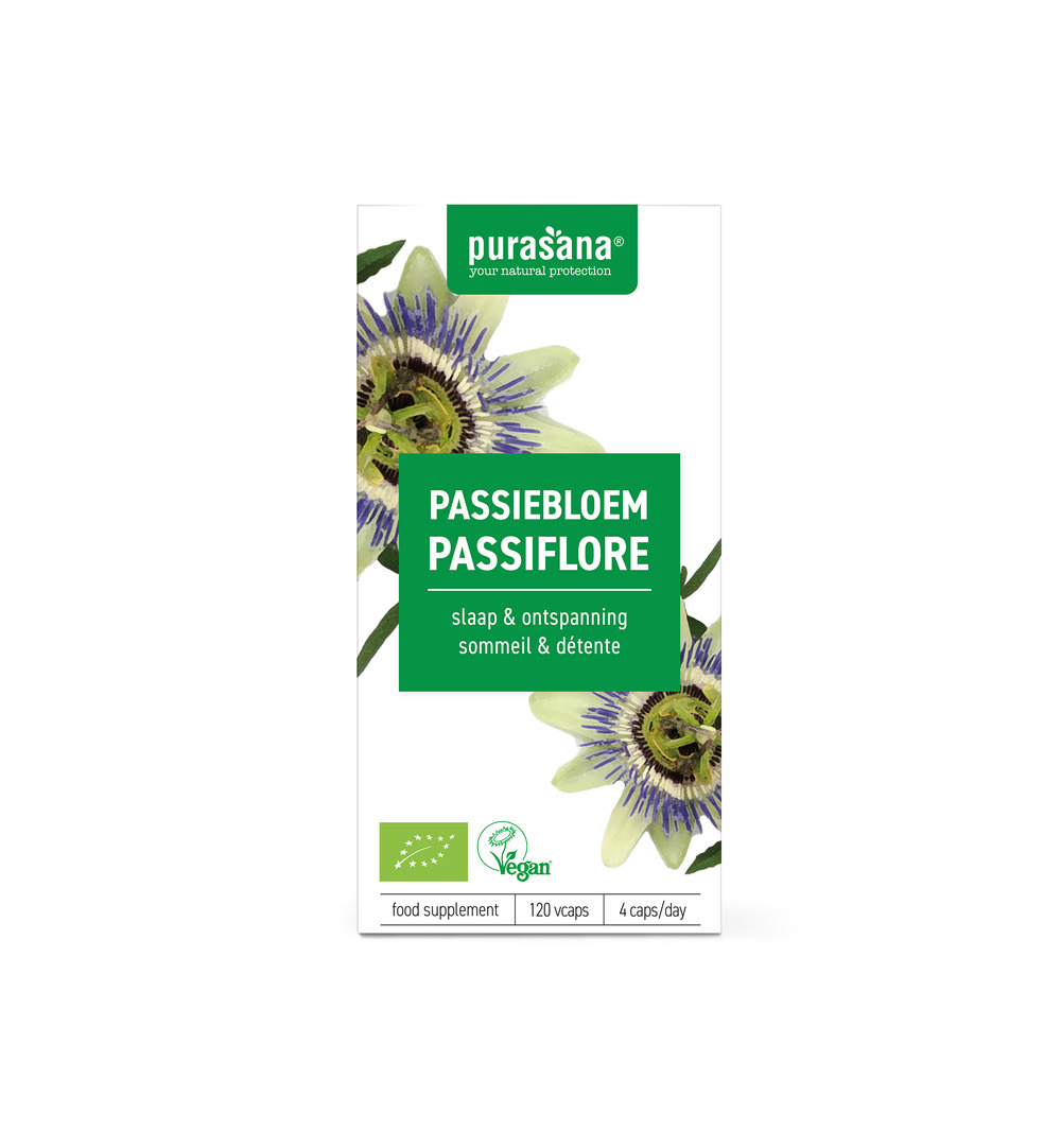Purasana Passiebloem capsules 125 mg 120 (120 vega capsules)