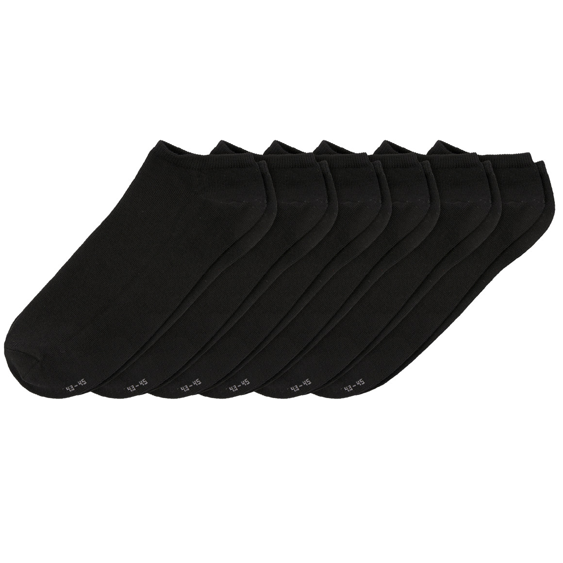 VanVaan 6 Paar Herren Sneaker-Socken im Set schwarz