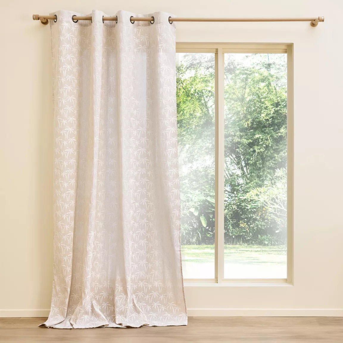 Rideau polycoton (140 x 240 cm) Saharis Beige