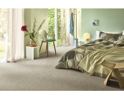 Sedna® Proteus 100% Econyl® garen beige gesneden velours tapijt, 400 cm breed (verkocht per meter)