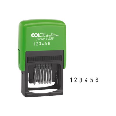 Colop - Tampon Printer Green Line S226 - numéroteur 6 chiffres