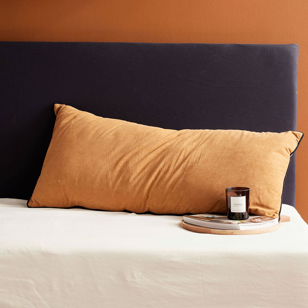 Coussin moka caramel 40x90cm