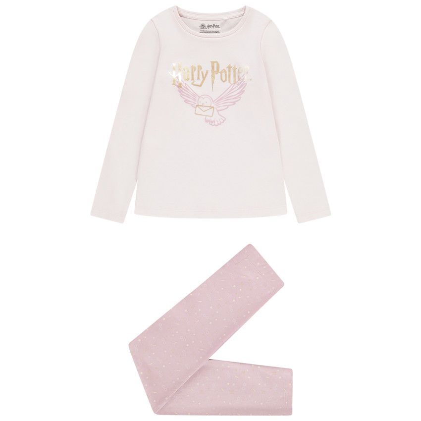Pyjama 2 pièces en jersey imprimé Harry Potter pour fille - Lilas
