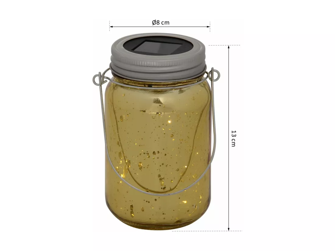 Outsunny Lumière de jardin solaire - pots mason jar 4 pièces - lanterne de verre solaire LED étanche norme IP 44 - lampes décoratives de jardin 4 couleurs