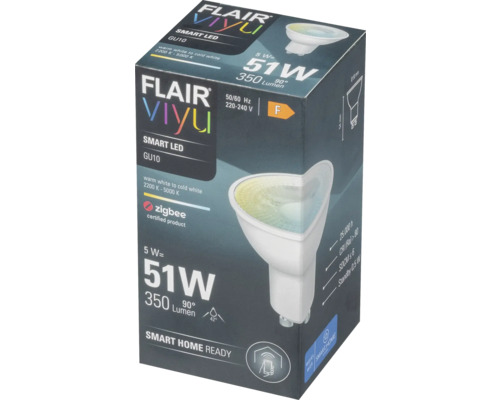 FLAIR Viyu LED reflectorlamp, dimbaar, GU10/5W (51W), 350 lm, 2000-5000 K - Compatibel met SMART HOME van hornbach