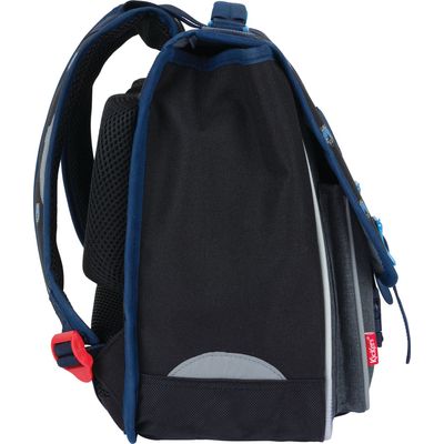 Cartable Kickers Boy - 38 cm - 2 compartiments - noir et gris chine - Oberthur