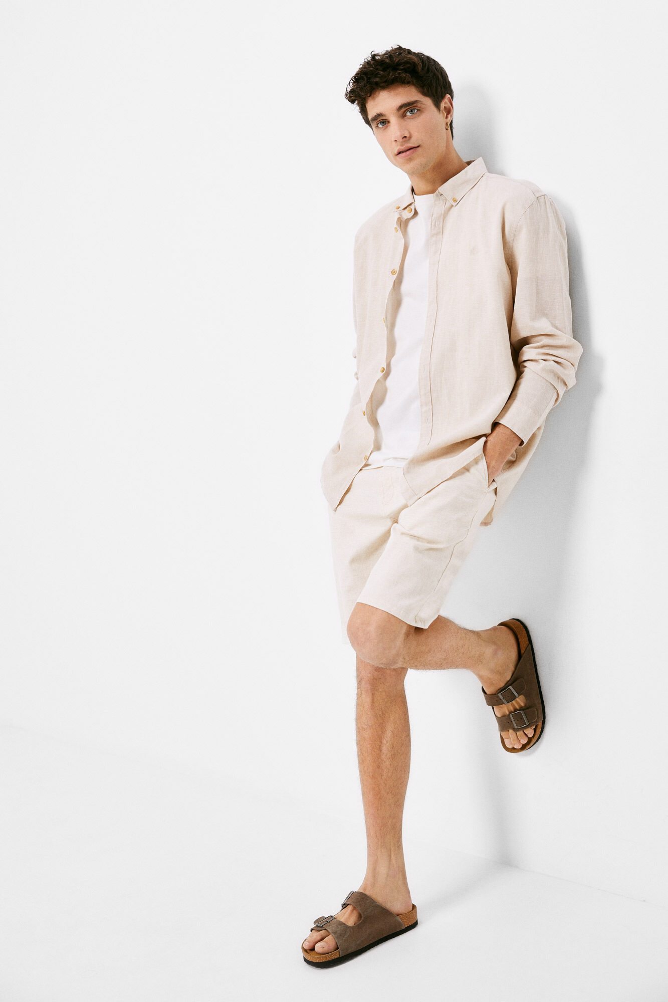 Camisa de linho cor - marrom