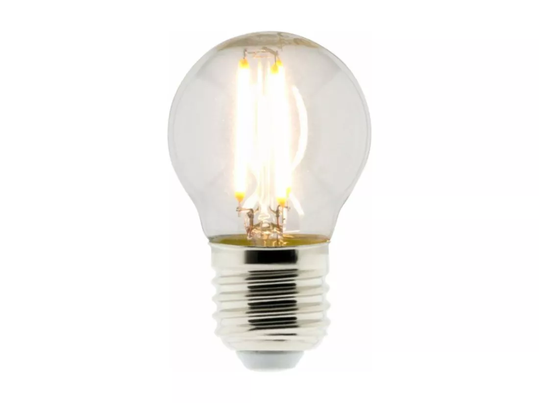 Ampoule déco filament LED sphérique 4W E27 470lm 2700K - Blanc chaud - Zenitech