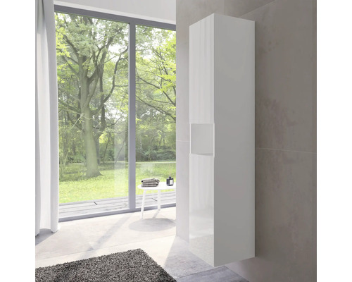 KEUCO Stageline hoge kast, BxHxD 40 x 180 cm x 36 cm, frontkleur: glanzend wit, 32831300001