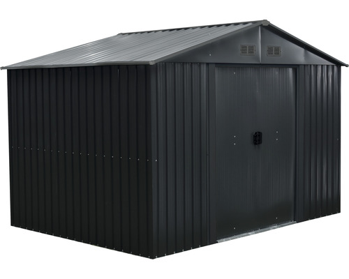 Tuinhuis met zadeldak III 301 x 303 cm antraciet