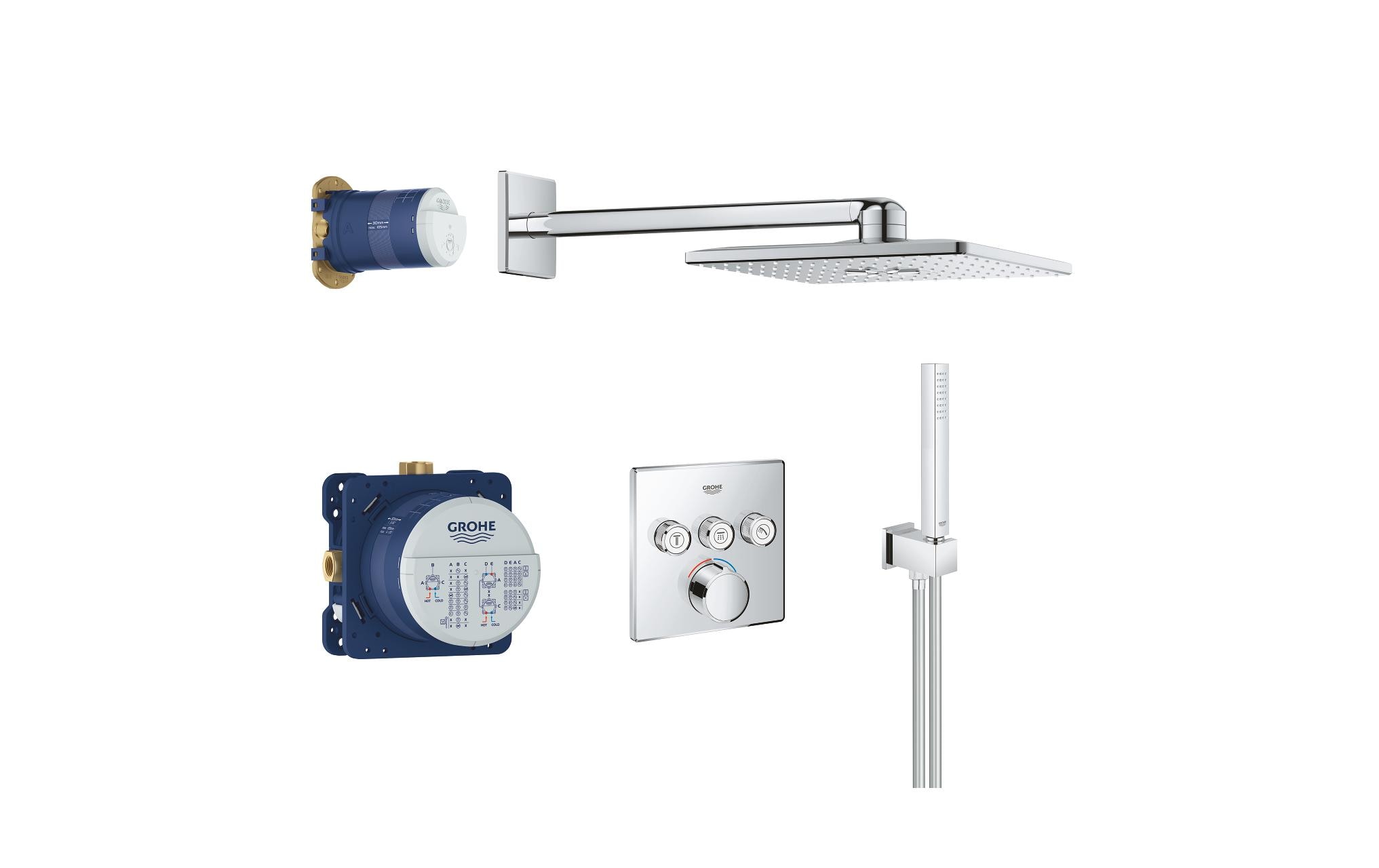 Duschsystem SmartControl Unterputz<br>Brausegarnitur