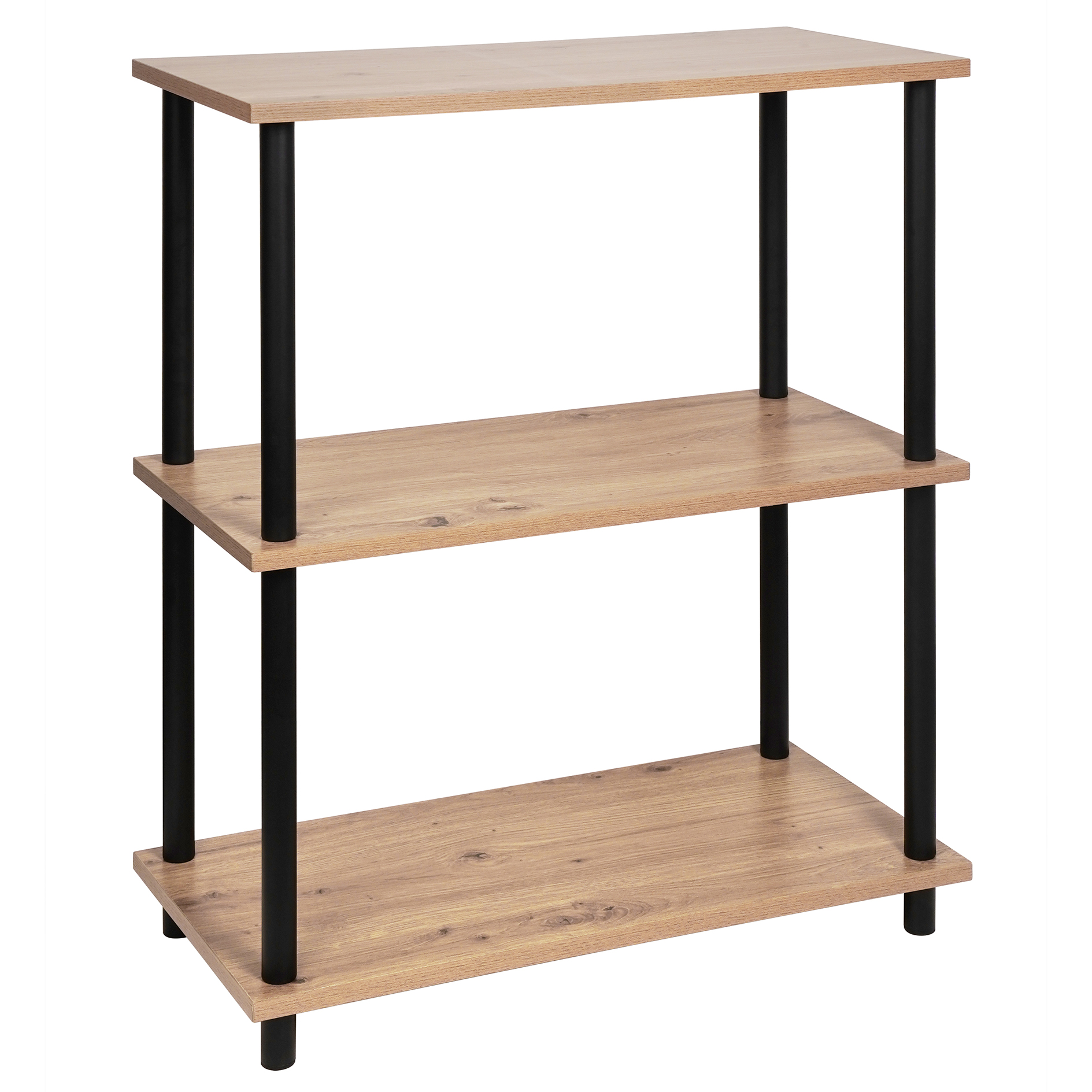 Bad-Standregal - Artisan Eiche - schwarz - 76 cm