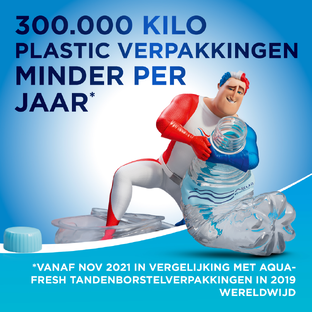Aquafresh Clean Control Tandenborstel Medium - in 100% plasticvrije verpakking 1ST
