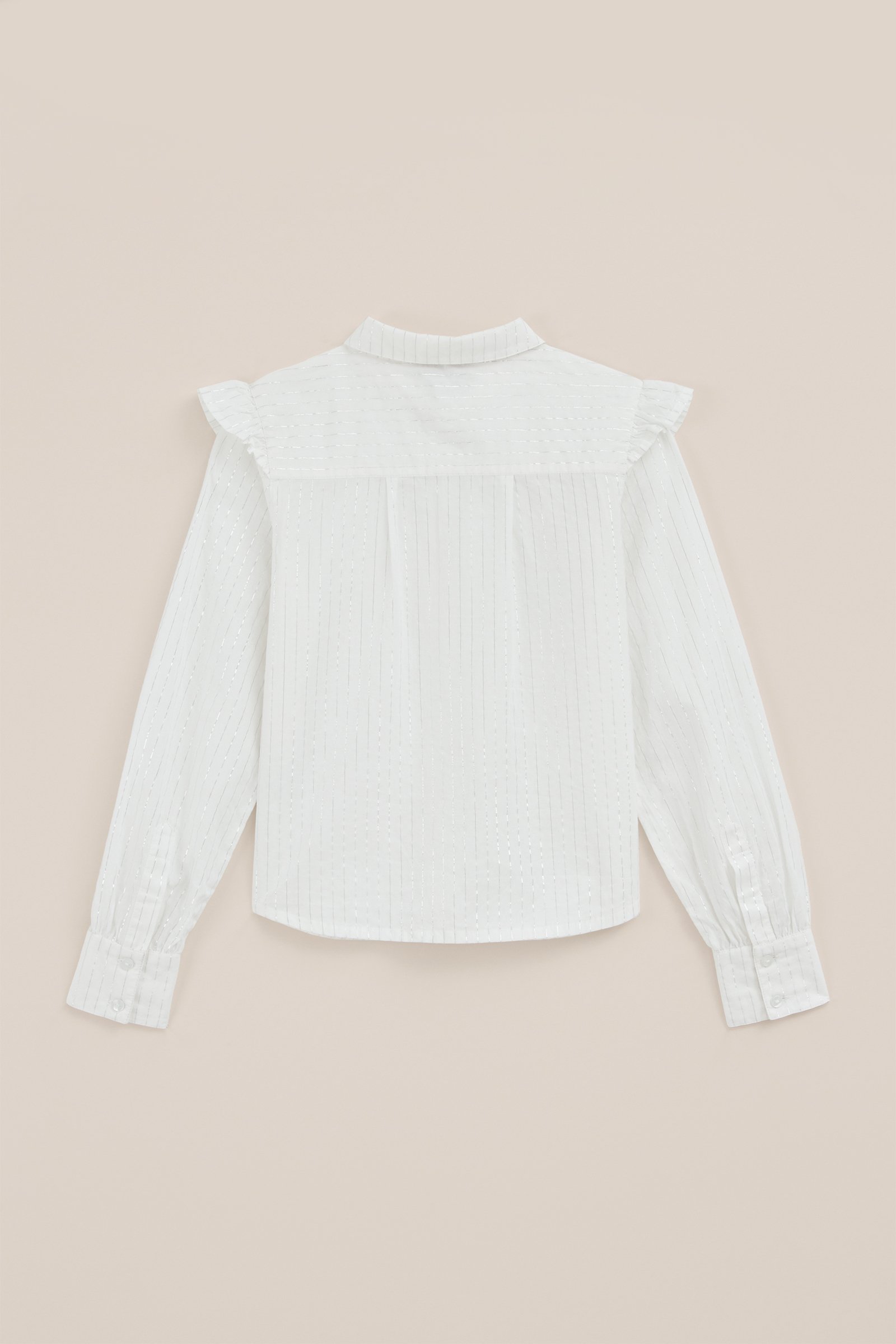 Meisjes blouse met gllittergaren WE Fashion Wit