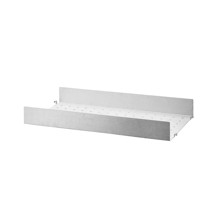 String - Outdoor Metallboden mit hoher Kante, 58 x 30 cm, galvanisiert