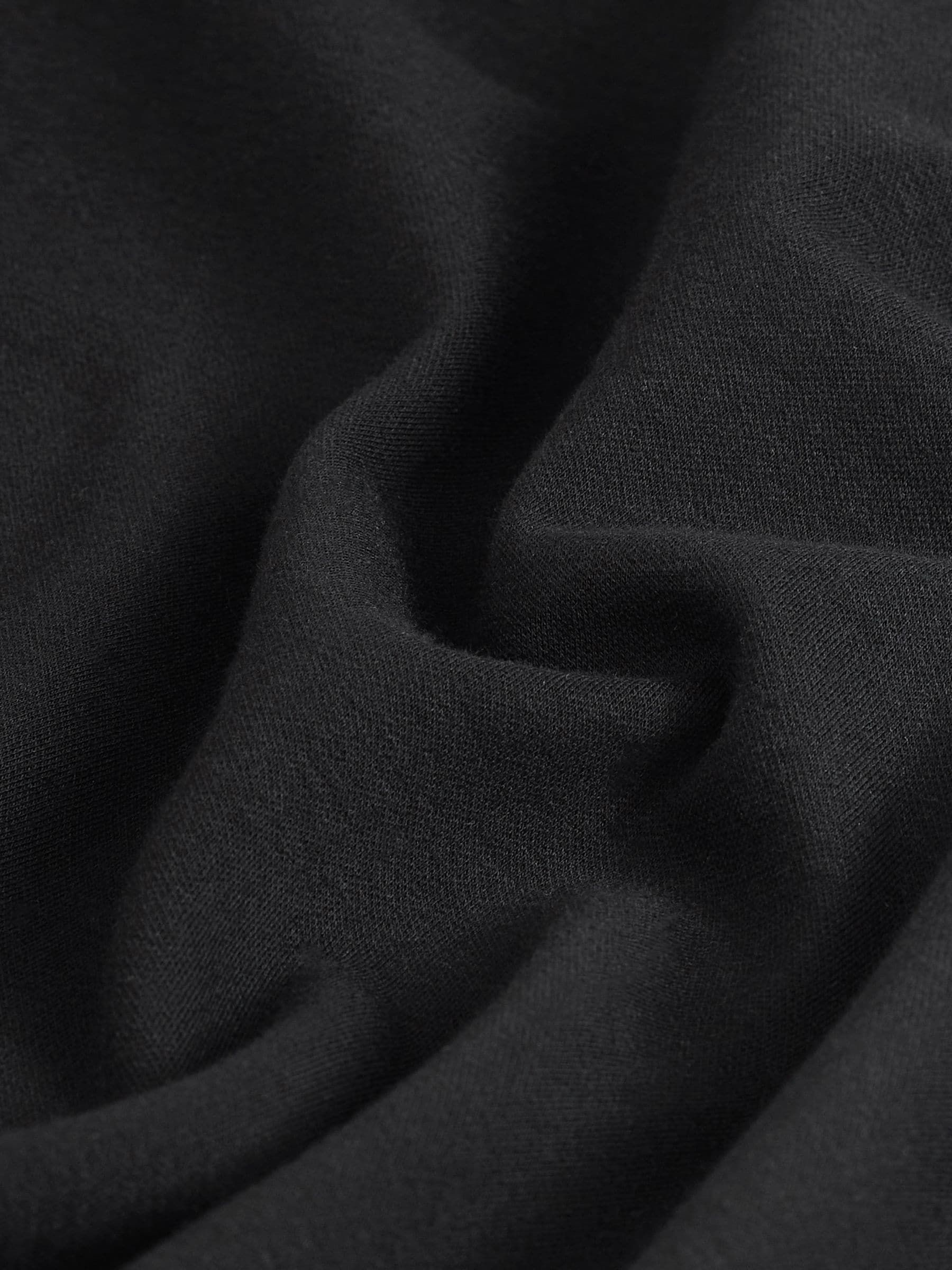 Zwart - Dik T-shirt met lange mouwen en ronde hals