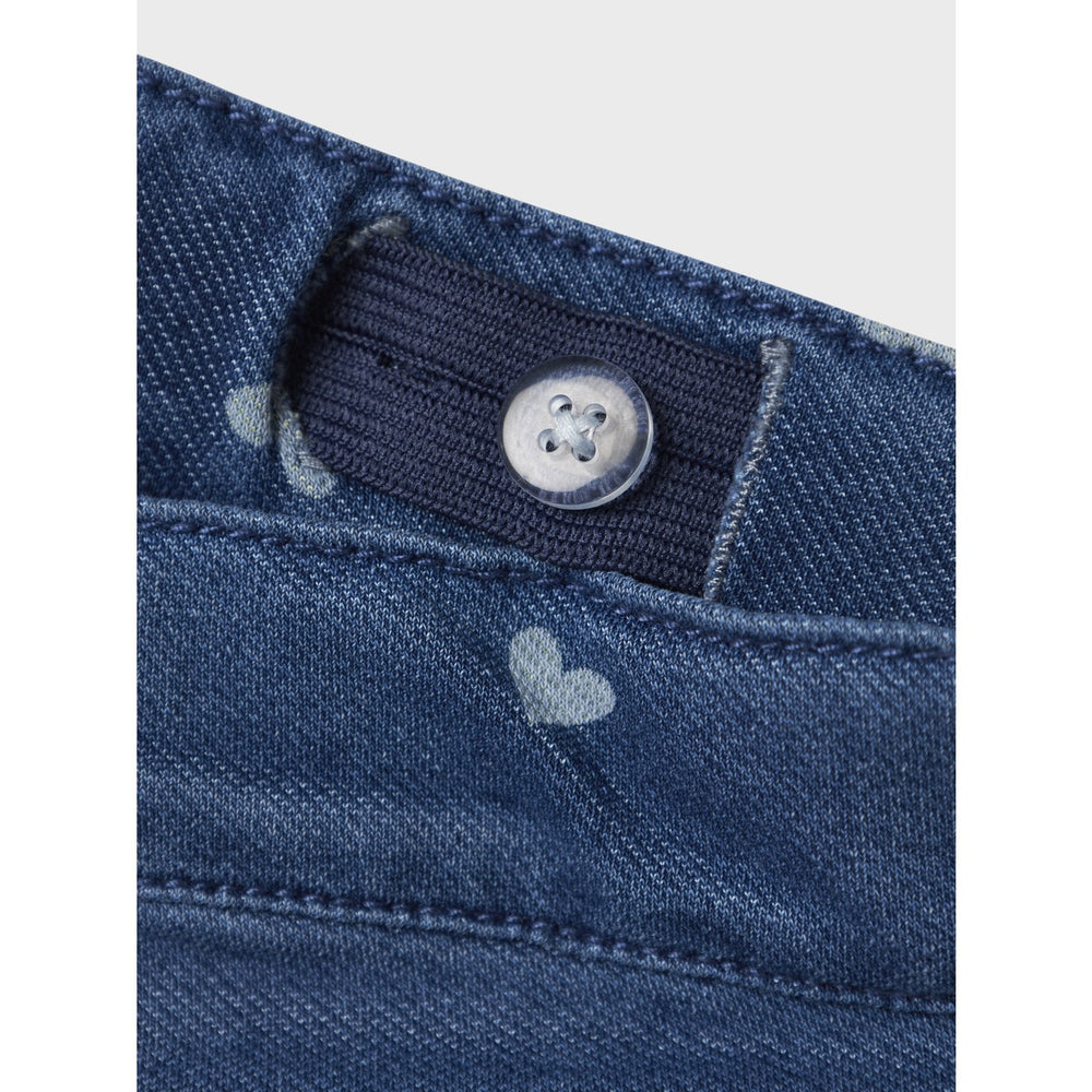 Køb Name It Medium Blue Denim Heart Nmfsalli Slim Dnm Leggings 2352-Vb Noos