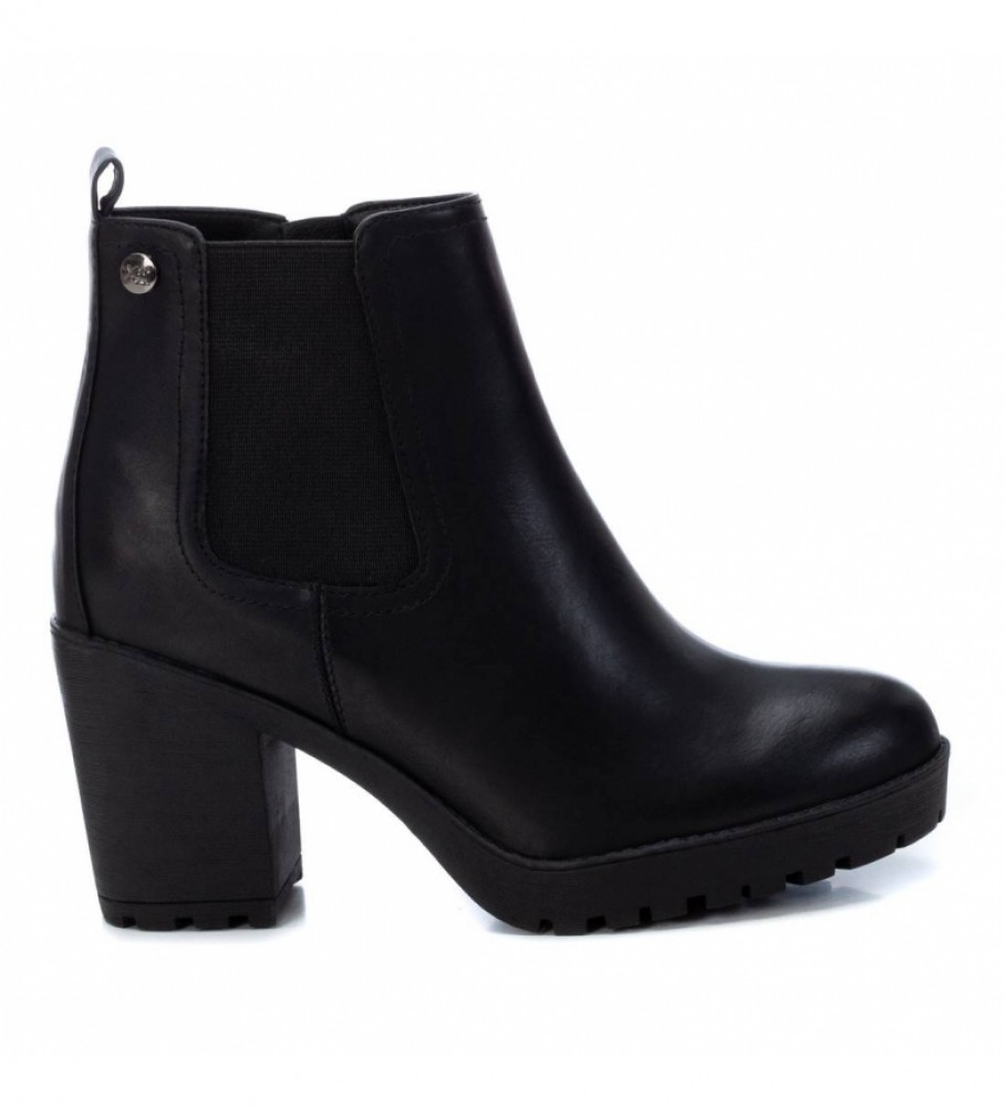 Botas de cano curto Xti 034352 pretas - Altura do salto: 8 cm -