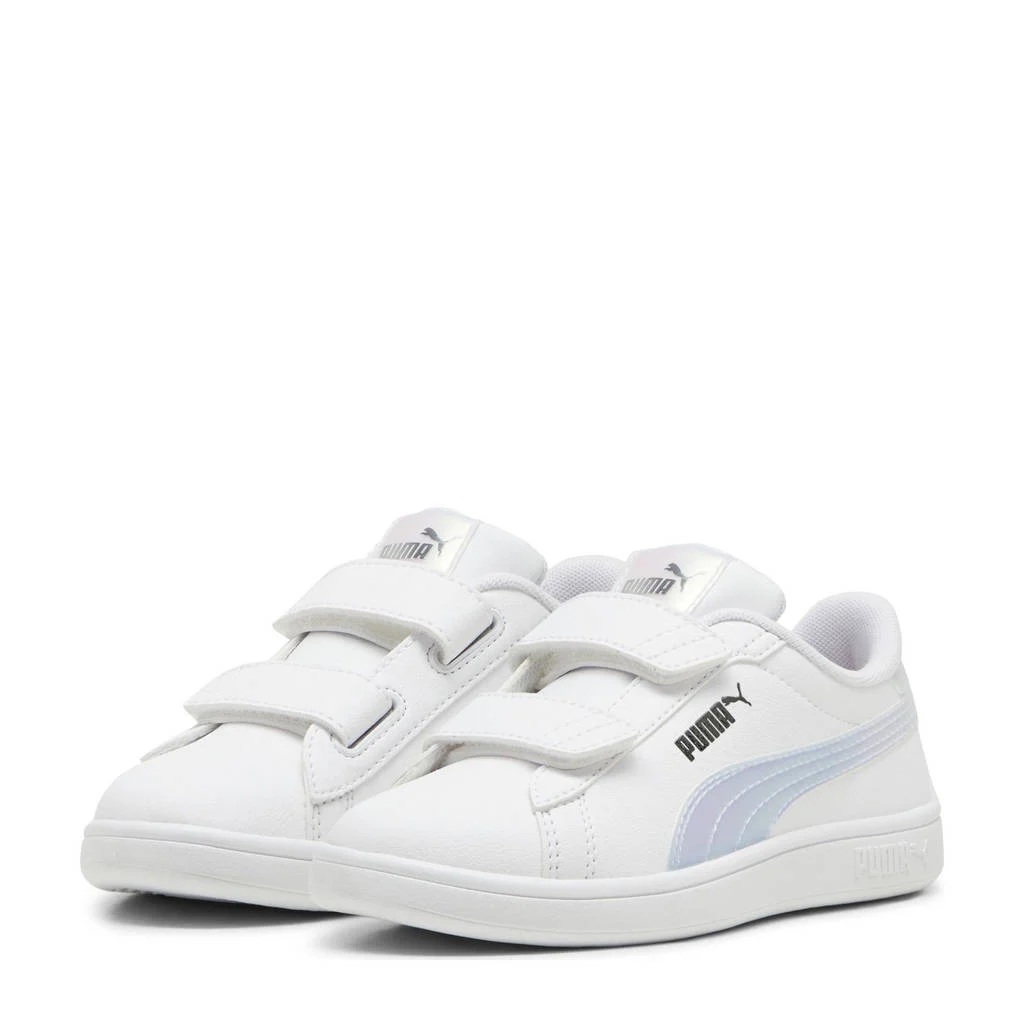 Puma Smash 3.0 Holosneakers wit/lila/zilver