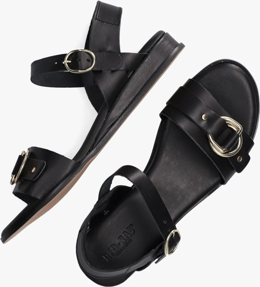 RED-RAG zwarte red-rag sandalen 79344