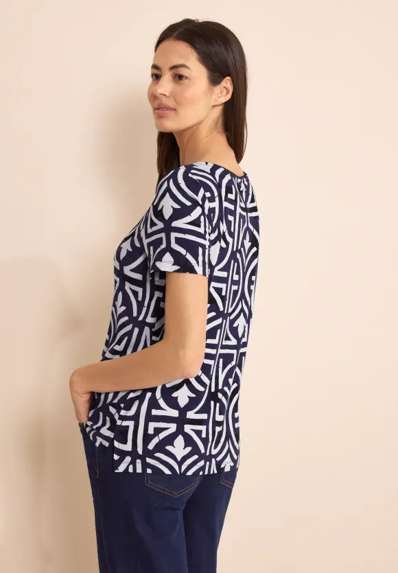 Print T-Shirt - deep blue