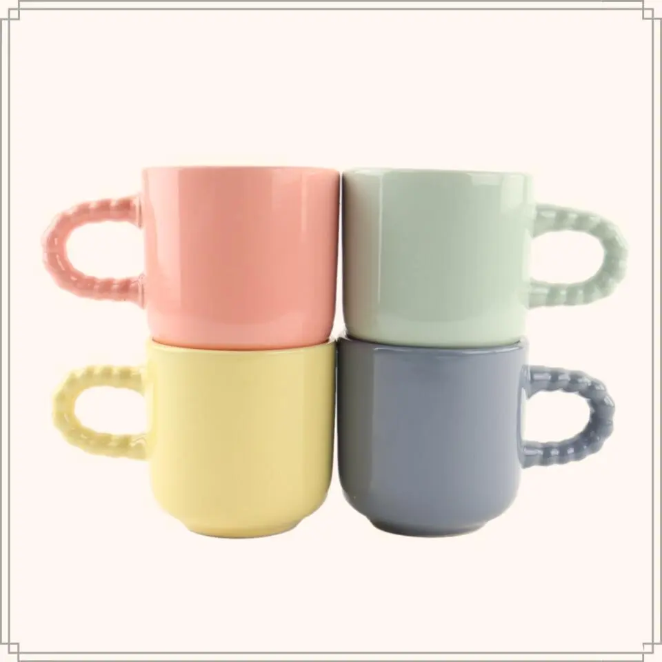 OTIX Espresso Kopjes Koffiekopjes Set van 4 Koffietassen 120 ml Aardewerk