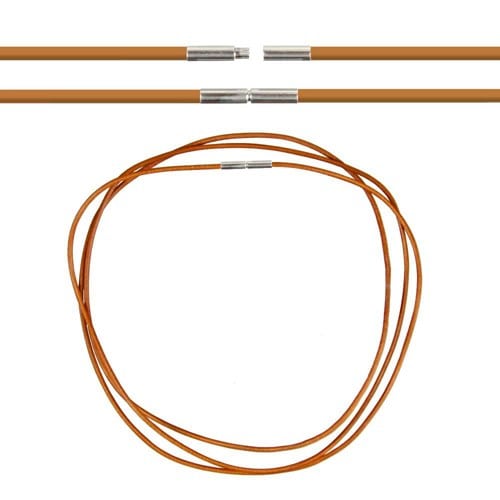 Cordon cuir 38 cm ocre