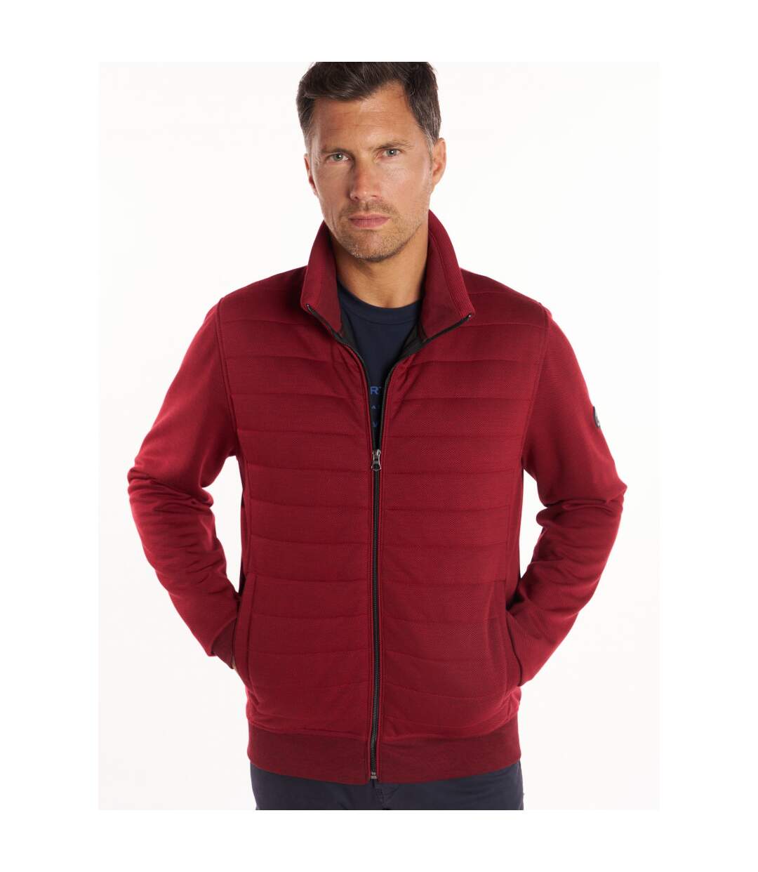 Blouson matelassé bi-matières