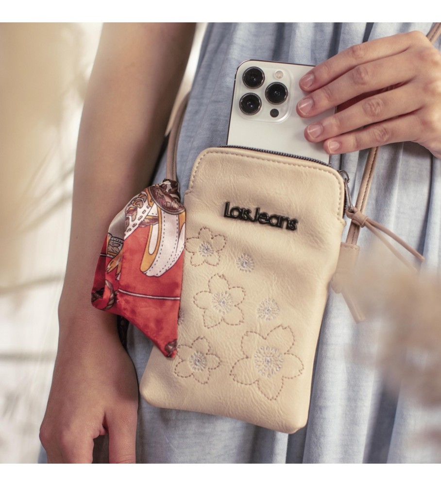 Bolsa para celular Lois Mini 310721 Bege - 11x17,5x1cm -