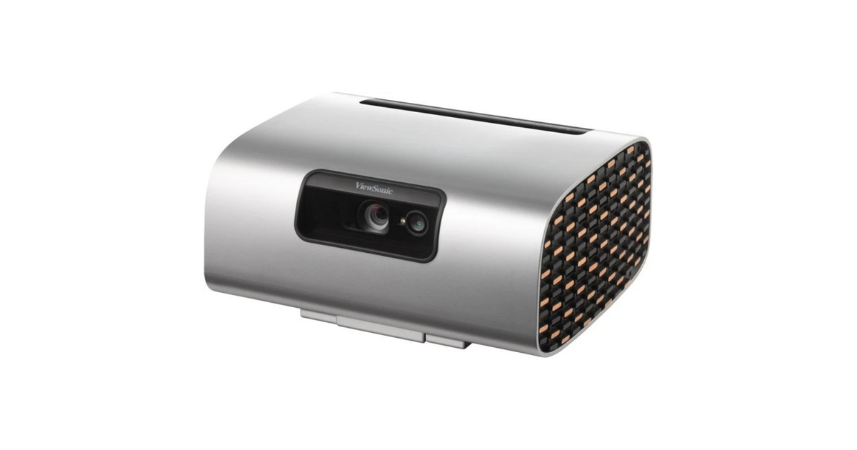 ViewSonicM10E Draagbare RGB Laser Slimme Projector met Harman Kardon Speaker​  (Zwart/zilver, 2200 ANSI Lumen)