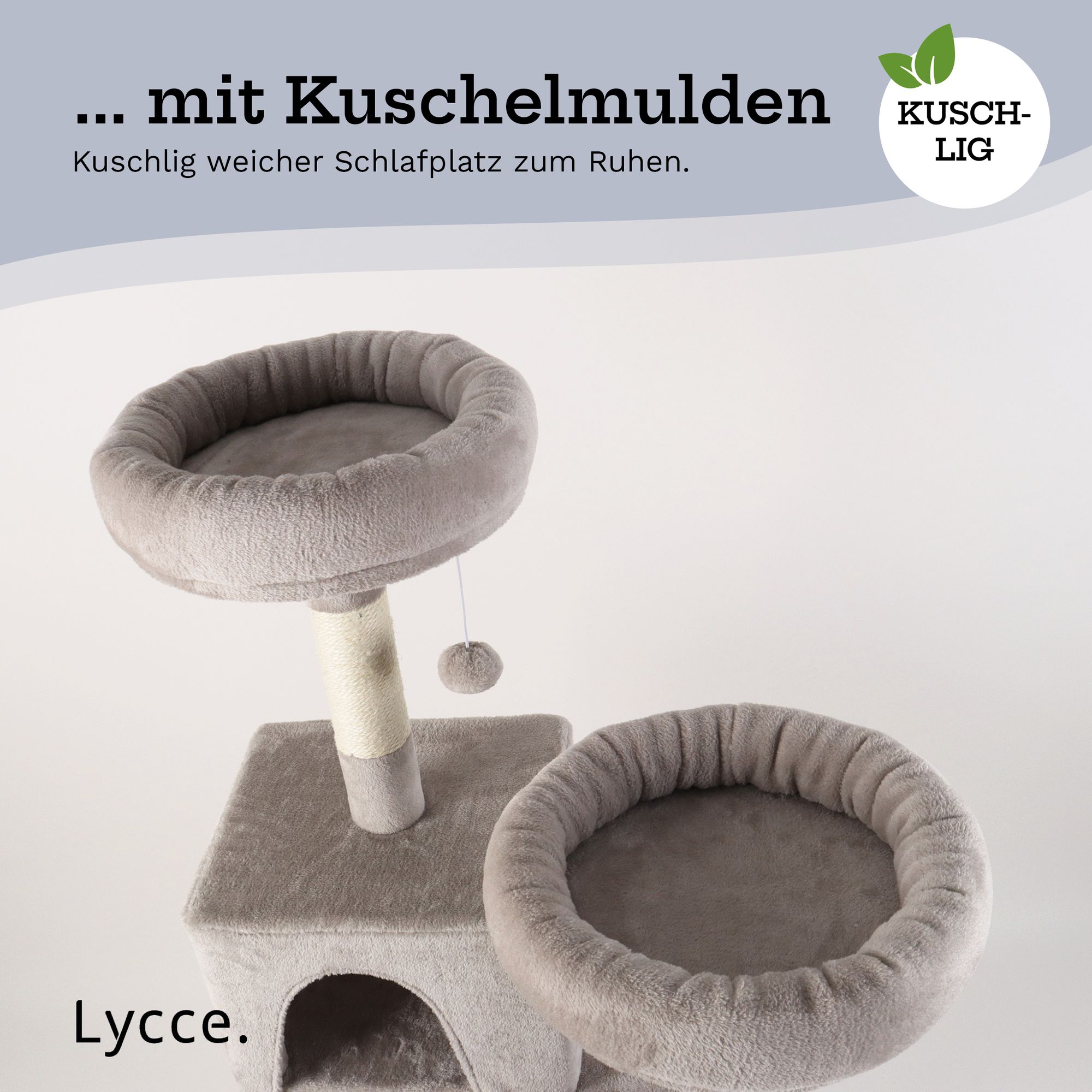 Lycce Kratzbaum ROYAL Katzenbaum mit Höhle und Hängematte, 145 cm