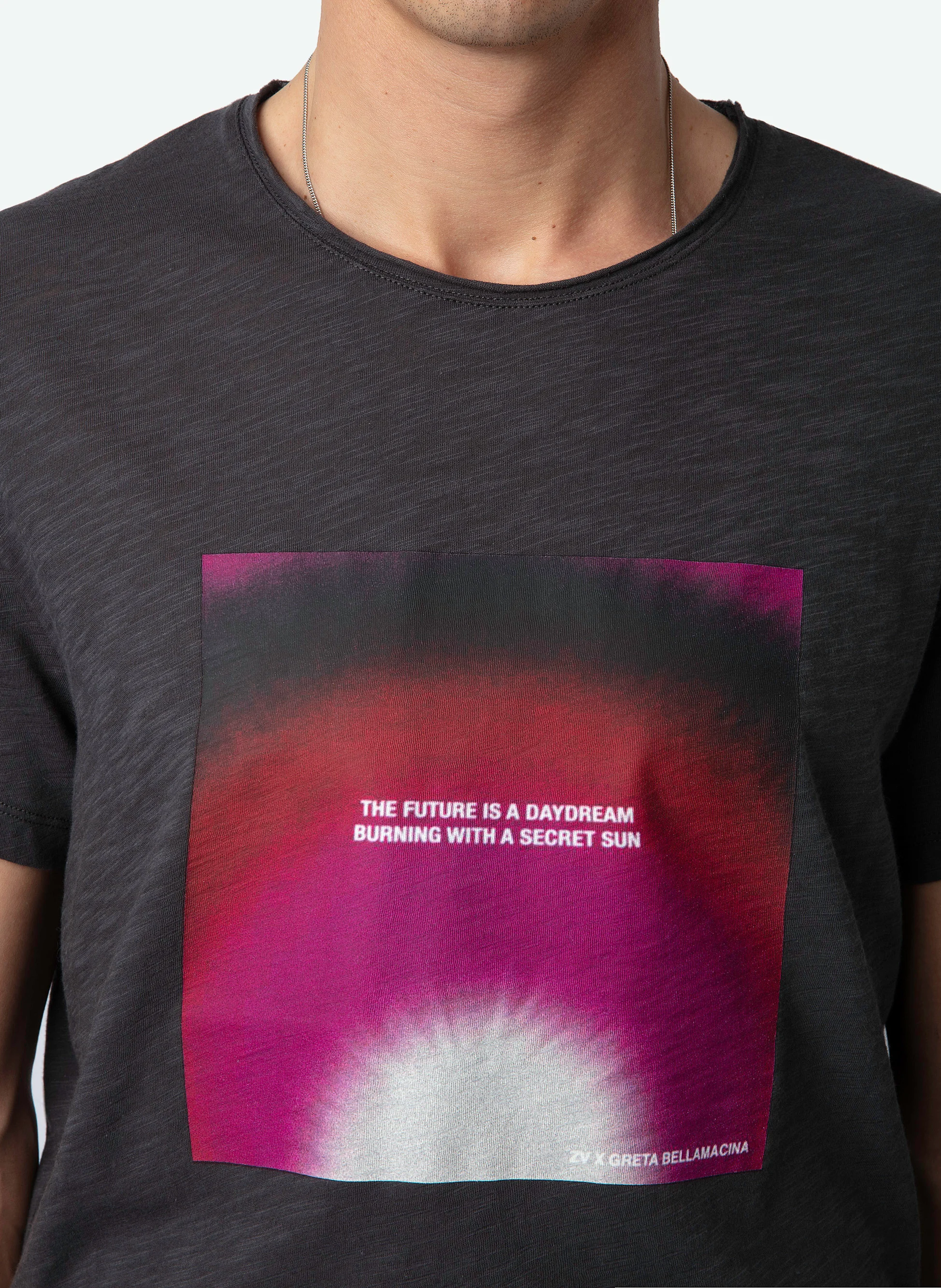TOBY - Tee-shirt imprimé en coton bio | Gris