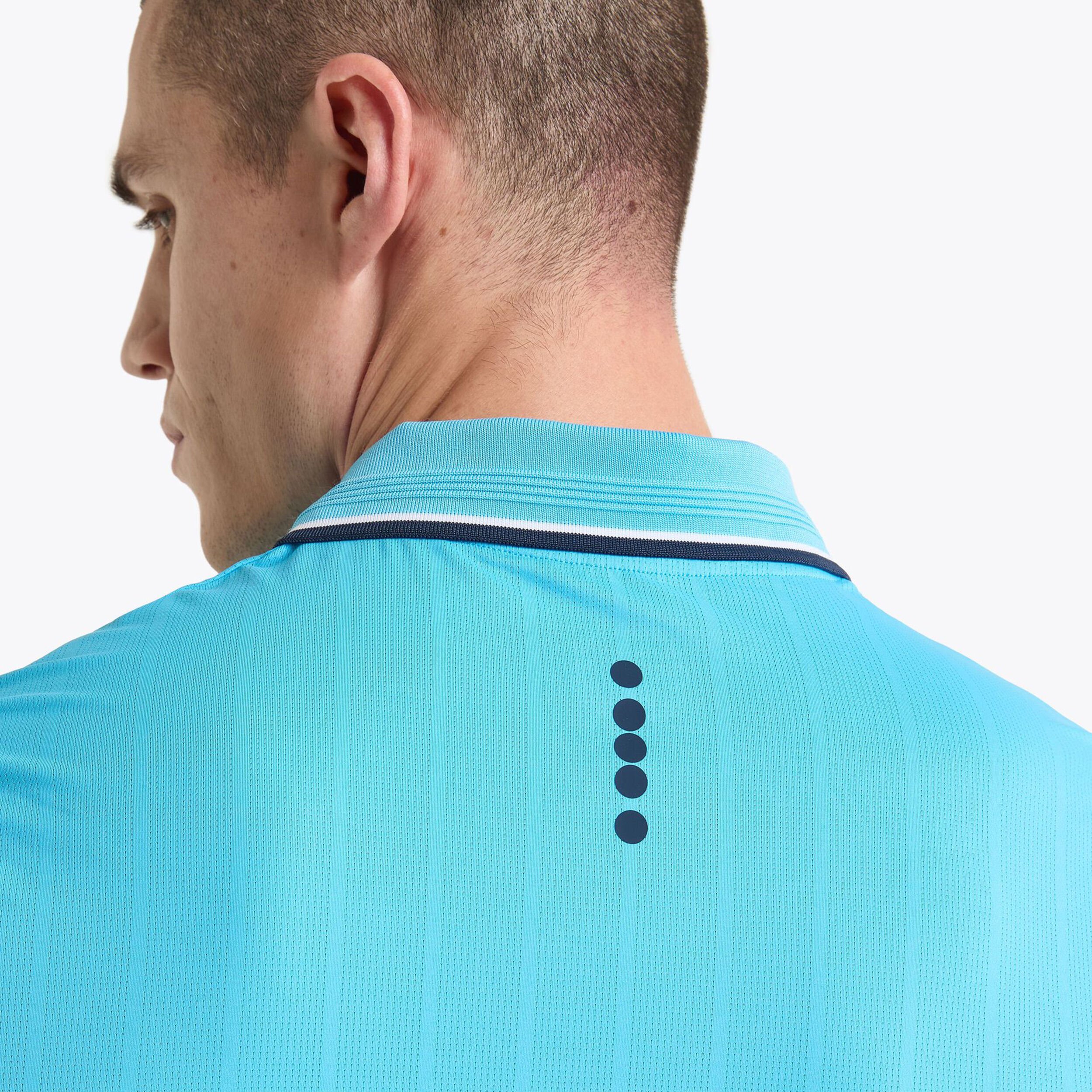 Diadora Icon Polo Hommes - Bleu Clair