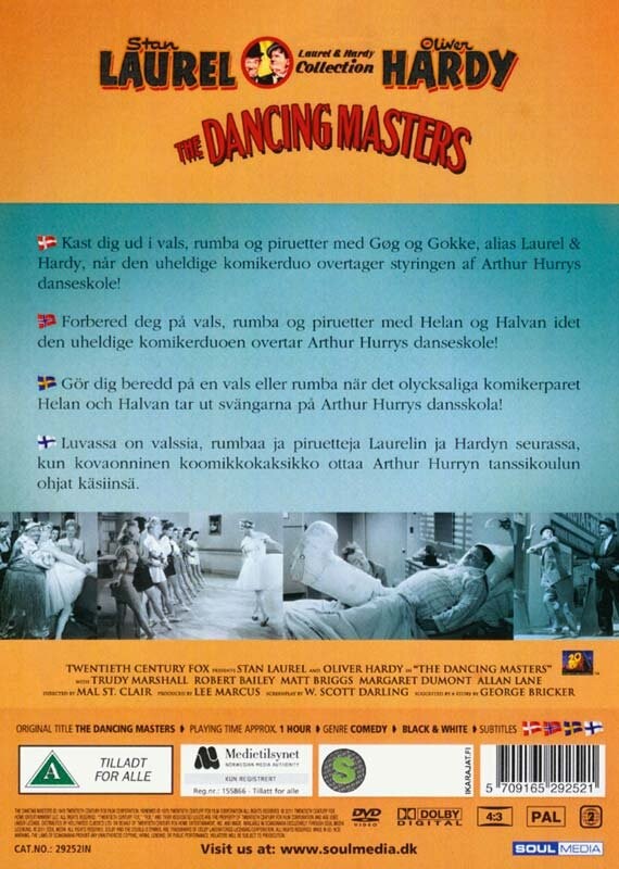 Laurel And Hardy - The Dancing Masters / Gøg Og Gokke Som Danselærere - DVD