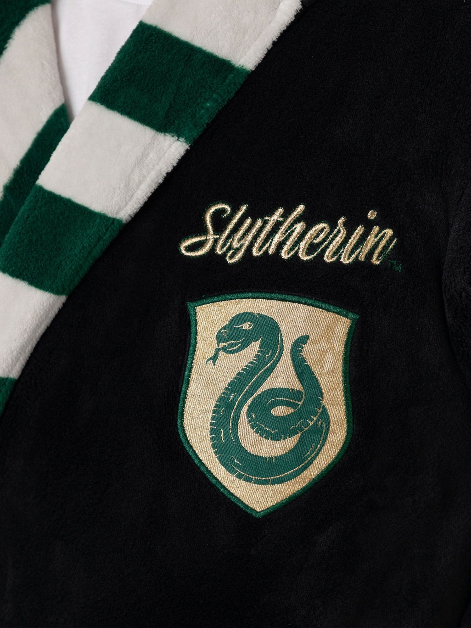 Zwart/groen Slytherin - Vanilla Underground Harry Potter Hooded Bathrobe Dressing Gown