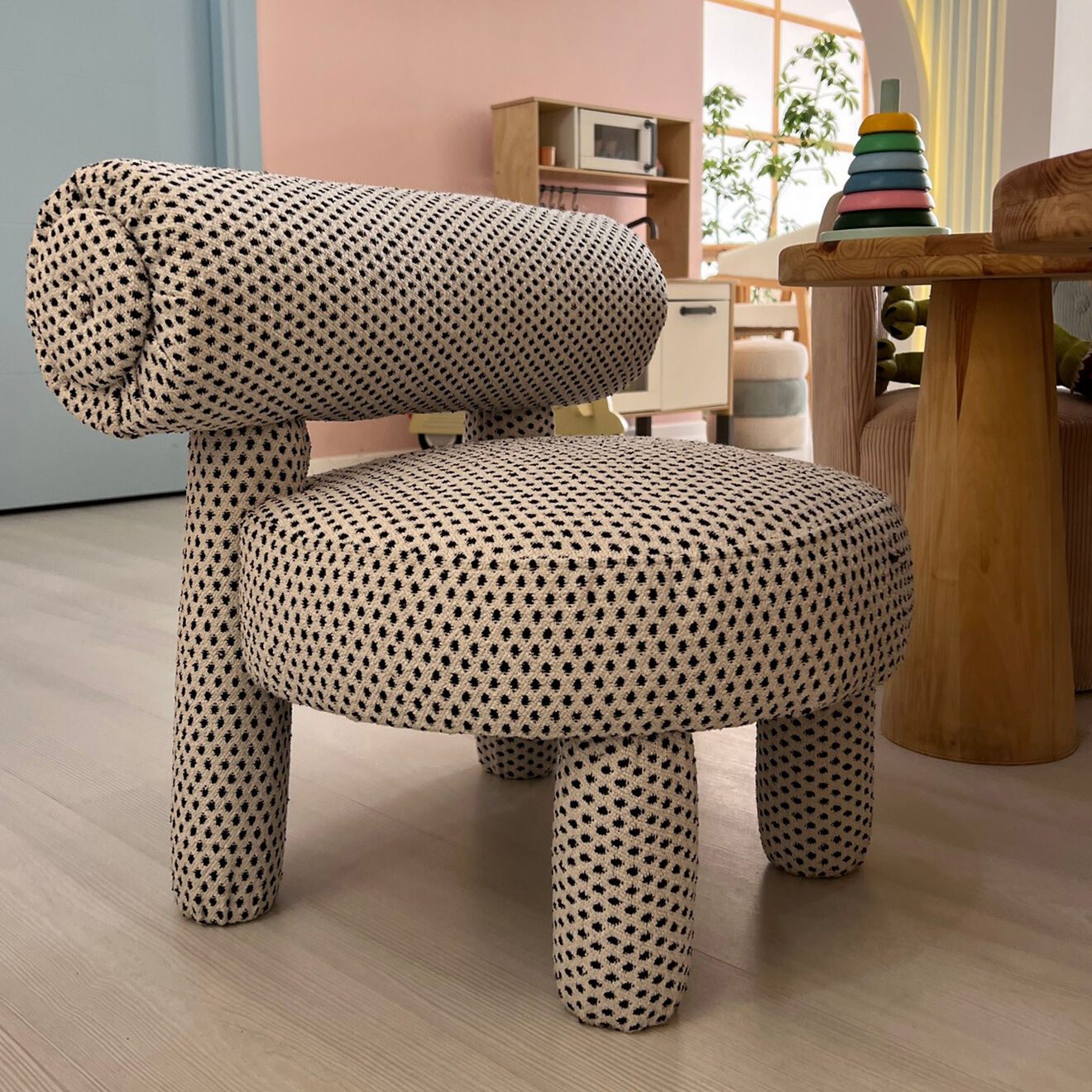 Homitis Fauteuil Enfant Dino noir/blanc - 39x58x39 cm