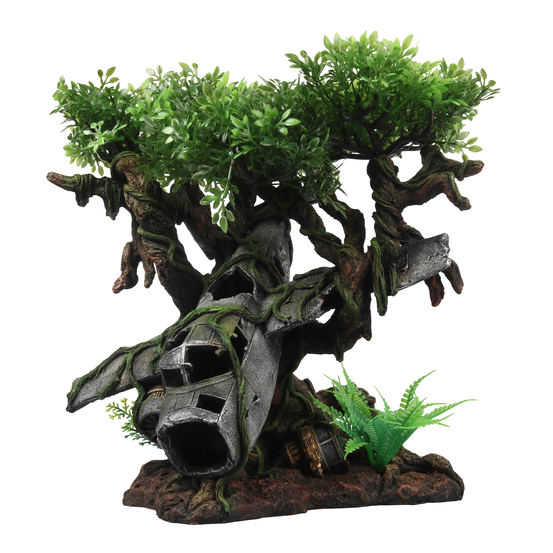 Décor épave d' avion arbre 26x24x27.5cm