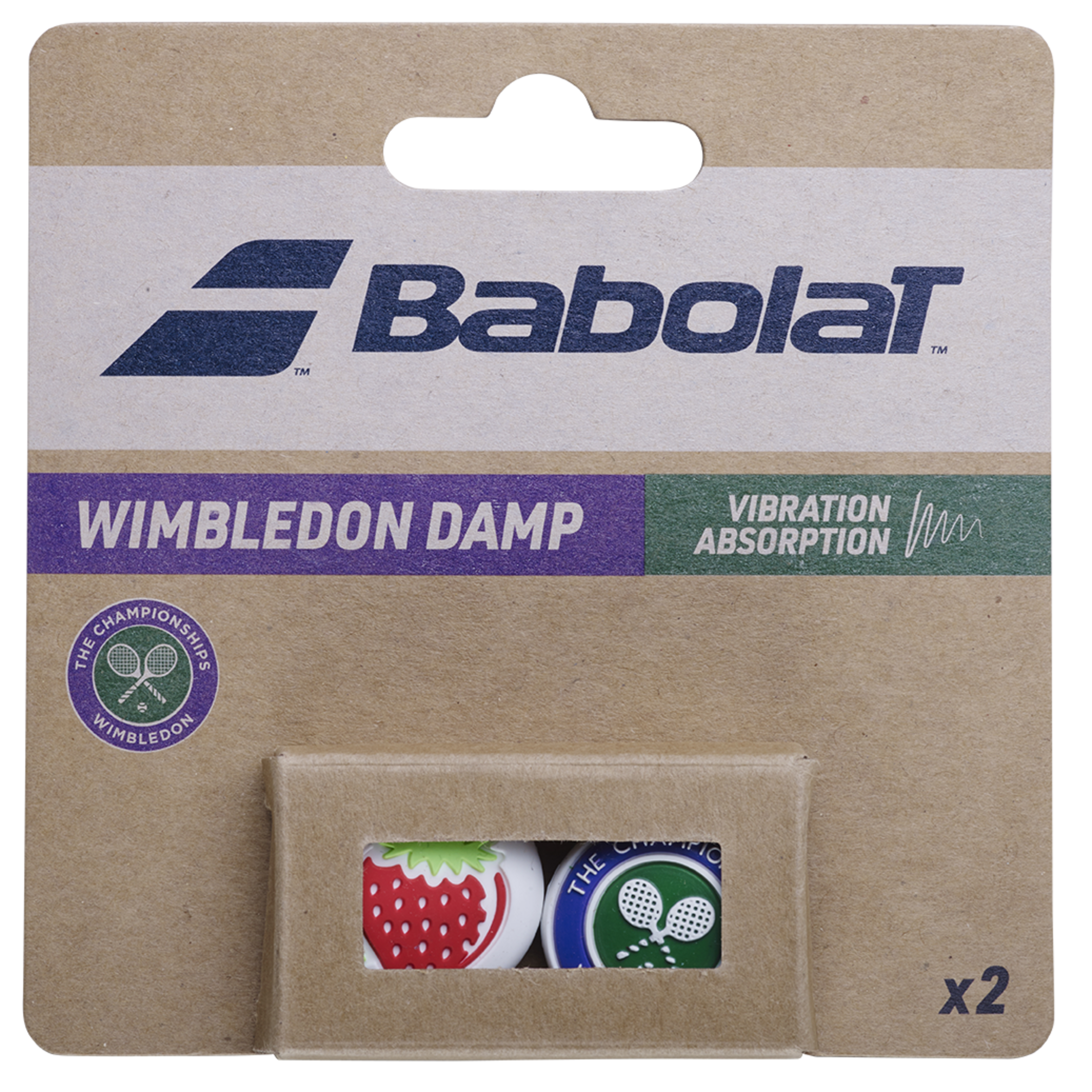 Wimbledon Damp x2 Rot / Weiß & Grün / Violett