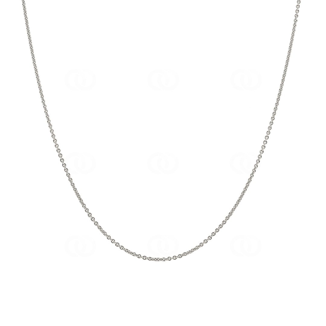 Rundankerkette 750/18 K Weissgold 1.3mm